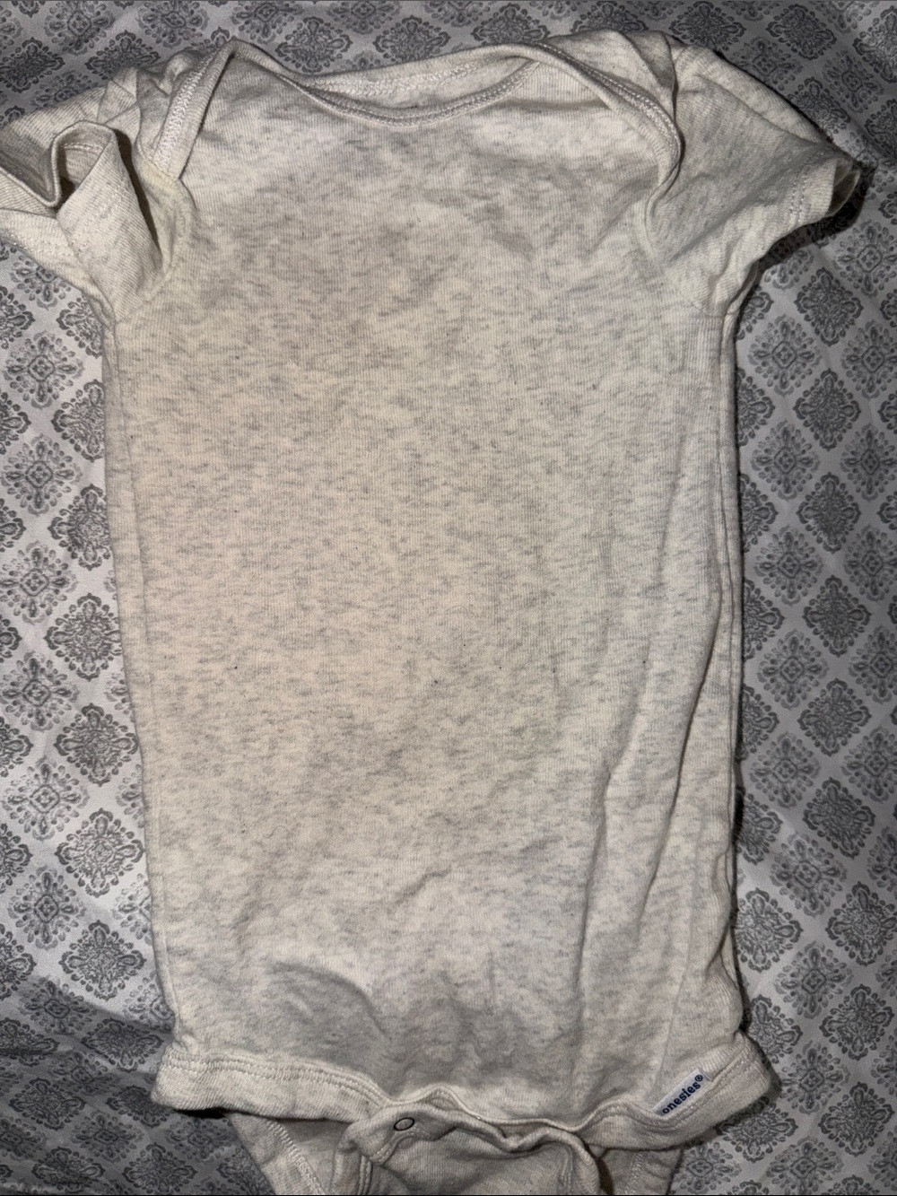 Soft Heather Gray Baby Onesie